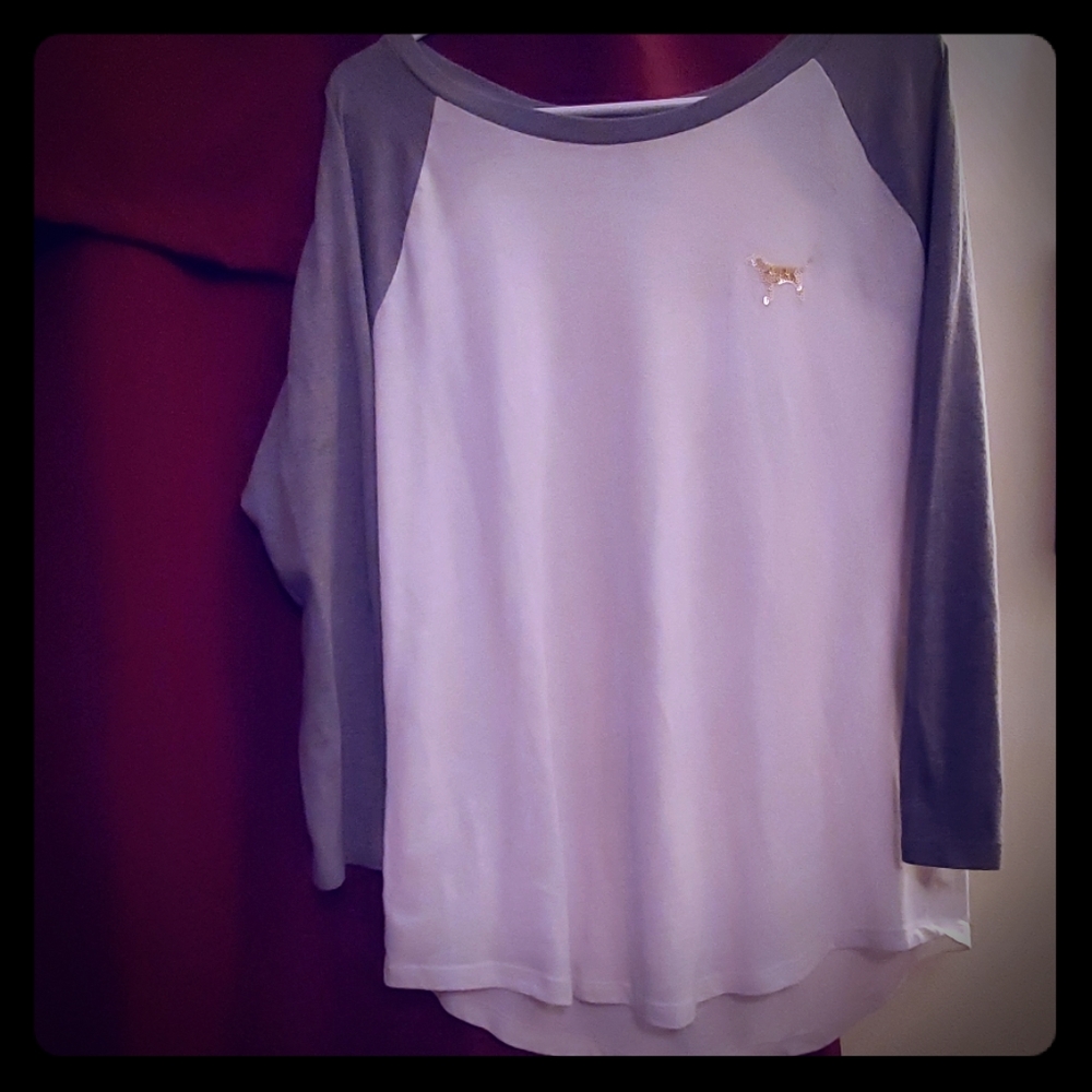 Pink 3/4 sleeve shirt